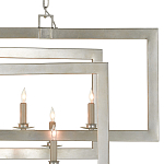 Люстра серебряная из пересекающихся прямоугольных элементов Intersecting Rectangles варинант исполнения - 1 | Loft Concept в Самаре