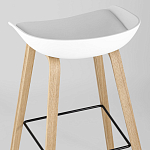 Барный стул на ножках из натурального дерева Boras White варинант исполнения - 6 | Loft Concept в Самаре
