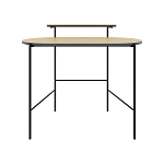 Стол письменный овальной формы с полкой LOUB WORKING TABLE BLACK OAK варинант исполнения - 1 | Loft Concept в Самаре