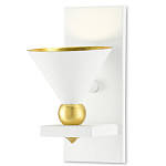 Бра с бело-золотыми плафоном в форме конуса Light Source варинант исполнения - 4 | Loft Concept в Самаре
