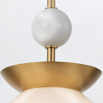 Подвесной светильник латунного цвета с конусовидным белым плафоном Quintiesse варинант исполнения - 4 | Loft Concept в Самаре