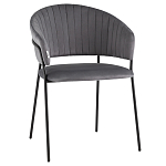 Стул в велюре серого цвета Horizon варинант исполнения - 1 | Loft Concept в Самаре