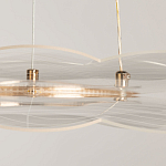 Люстра с прозрачным волнистым плафоном в форме цветка Ethereal Bloom варинант исполнения - 9 | Loft Concept в Самаре