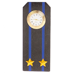 Часы погон подарочные настольные Авиация ВМФ из натурального камня Змеевик Military Clock варинант исполнения - 16 | Loft Concept в Самаре