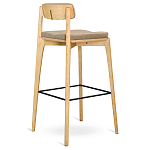 Барный стул из массива ясеня Elegant Ash Shape варинант исполнения - 4 | Loft Concept в Самаре