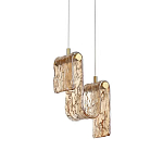 Подвесной светильник волнистой формы из фактурного стекла Wave варинант исполнения - 2 | Loft Concept в Самаре