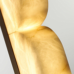 Бра с изогнутым плафоном из белого алебастра на прямоугольном основании Cryptocrystalline Stone варинант исполнения - 8 | Loft Concept в Самаре