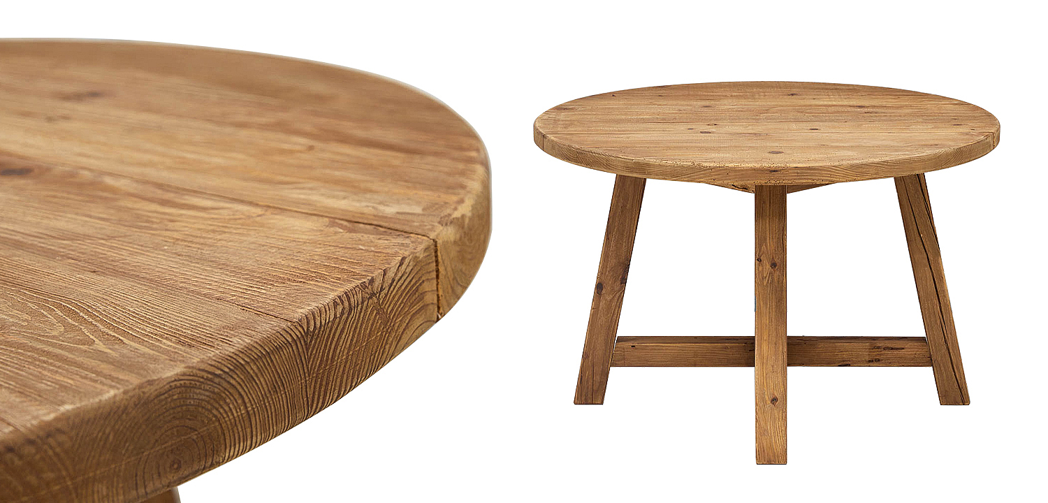 Круглый деревянный обеденный стол Ralf Wood Round Dinner Table Круглый деревянный обеденный стол Ralf Wood Round Dinner Table - Loft-Concept в Самаре