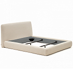 Кровать со съемным бежевым чехлом из ткани букле White Boucle Collection варинант исполнения - 1 | Loft Concept в Самаре