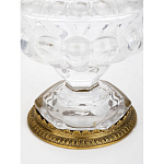 Чаша из прозрачного стекла на ножке с бронзовой ручкой в виде ветки Eden Garden варинант исполнения - 4 | Loft Concept в Самаре