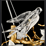 Люстра в виде золотой ветки с цветами и птичками Marvelous Garden варинант исполнения - 10 | Loft Concept в Самаре