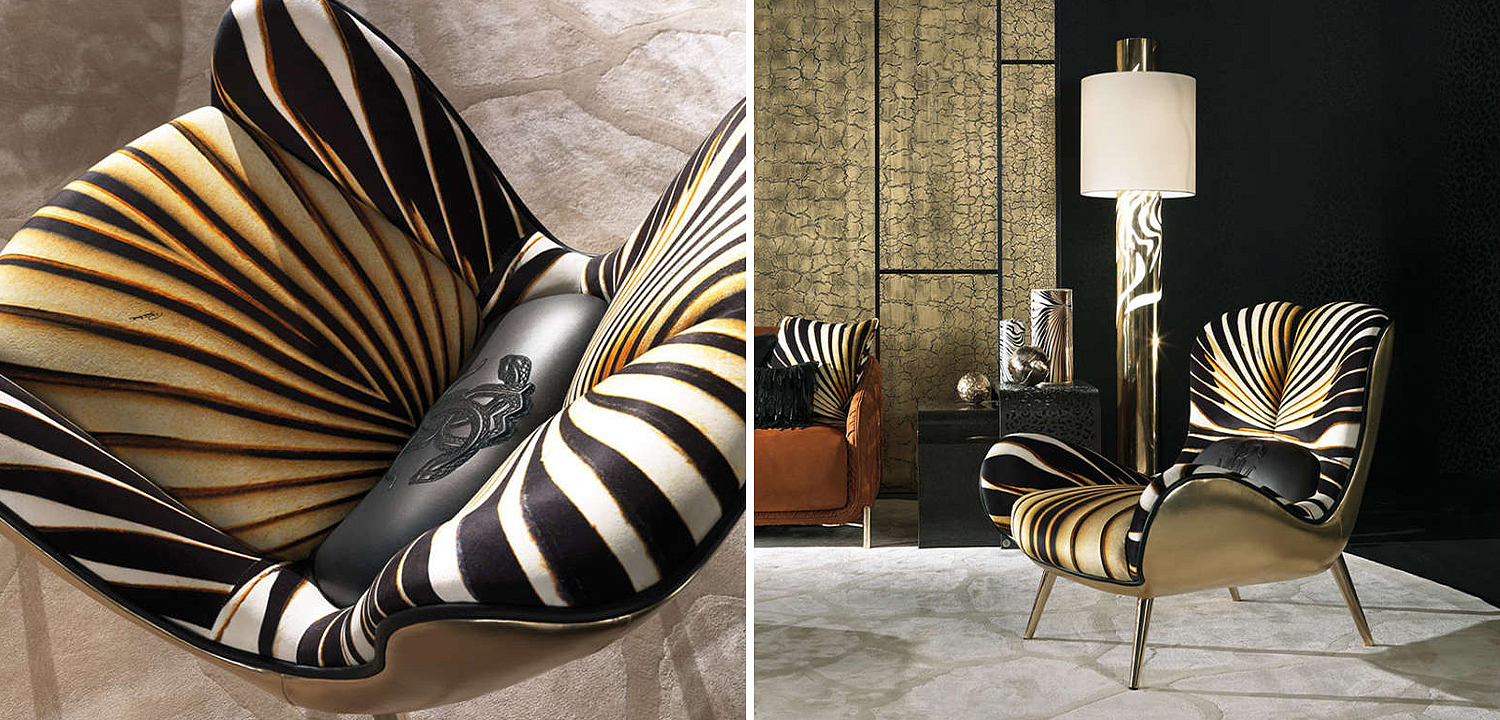 Дизайнерское Кресло Tifnit Armchairs стиль Roberto Cavalli I Дизайнерское Кресло Tifnit Armchairs стиль Roberto Cavalli I - Loft-Concept в Самаре