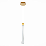 Подвесной светильник с плафоном в форме капли на золотистом каркасе Raindrop варинант исполнения - 3 | Loft Concept в Самаре