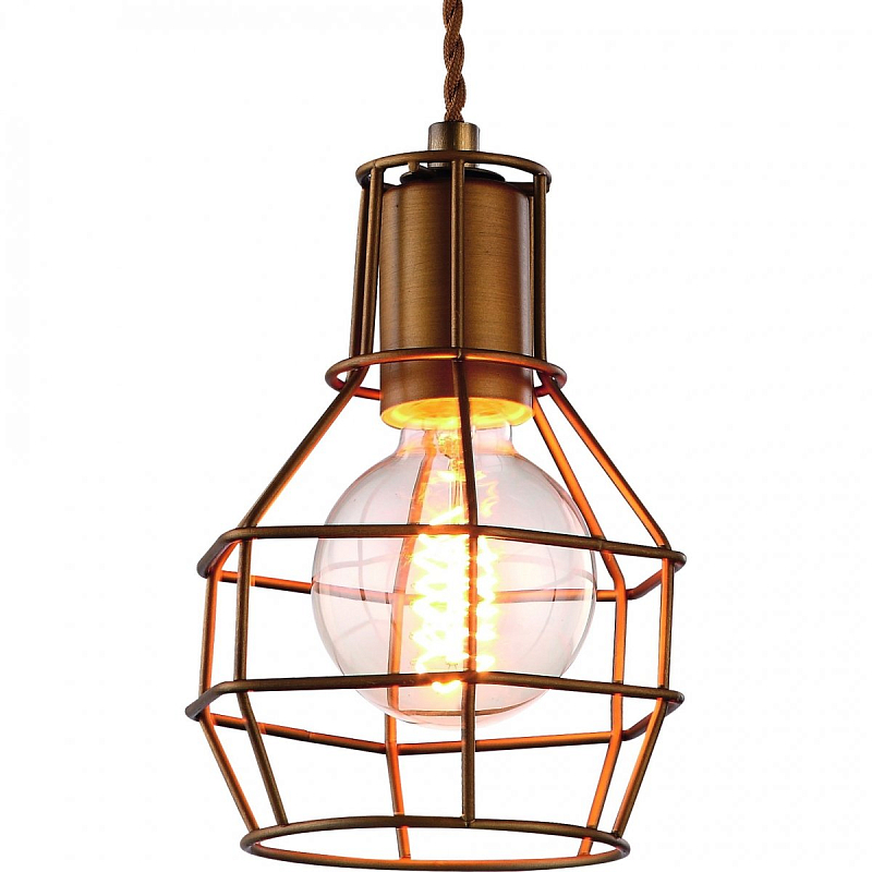 Подвесной светильник Loft Wire Cage Pendant Brown Бронза Подвесной светильник Loft Wire Cage Pendant Brown Бронза в Самаре | Loft Concept