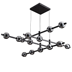 Люстра подвесная черная в сочетании с серыми стеклянными плафонами Embodiment варинант исполнения - 1 | Loft Concept в Самаре