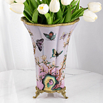 Декоративная ваза из фарфора с бронзовыми вставками Eden Garden варинант исполнения - 7 | Loft Concept в Самаре