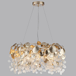 Люстра с декоративными подвесками из прозрачного стекла в форме монеток FAIRYTREE Light варинант исполнения - 8 | Loft Concept в Самаре