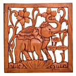 Панно из дерева слов и цветы Panel With Animals варинант исполнения - 1 | Loft Concept в Самаре