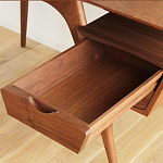 Письменный стол прямоугольный с 2-мя ящиками и полкой Idenontal варинант исполнения - 3 | Loft Concept в Самаре