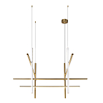 Люстра с 8-ю пересекающимися цилиндрическими плафонами на тонких тросах Trumpet tube варинант исполнения - 4 | Loft Concept в Самаре