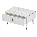 Стол журнальный белый с ящиком Expanses of Beauty варинант исполнения - 2 | Loft Concept в Самаре