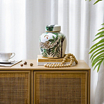 Ваза с крышкой фарфоровая с ручной росписью Leopard Collection  варинант исполнения - 4 | Loft Concept в Самаре