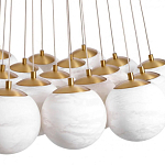 Люстра подвесная круглая с сферическими плафонами из натурального камня Glowing Spheres варинант исполнения - 7 | Loft Concept в Самаре