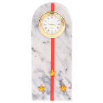 Часы погон МВД подарочные настольные из натурального камня Мрамор Military Clock варинант исполнения - 13 | Loft Concept в Самаре
