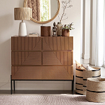 Комод с геометрическим рисунком на ящиках Anders Dark Wood варинант исполнения - 7 | Loft Concept в Самаре