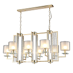 Люстра прямоугольной формы с 8-ю цилиндрическими плафонами из стекла Laurent варинант исполнения - 6 | Loft Concept в Самаре