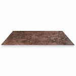 Стол обеденный с коричневой прямоугольной столешницей из керамики на четырех металлических ножках Brown Ceramics варинант исполнения - 2 | Loft Concept в Самаре