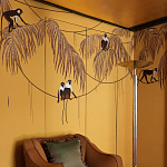 Обои с вышивкой ручной работы Étienne Original colourway on wool sateen варинант исполнения - 3 | Loft Concept в Самаре