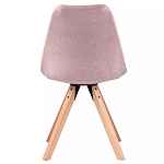 Стул мягкий с высокой спинкой на деревянных ножках Chair Dusty Pink варинант исполнения - 4 | Loft Concept в Самаре