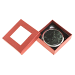 Зеркало карманное двухстороннее круглое из натурального камня Серафинит в подарочной упаковке Silver Stone Mirrors варинант исполнения - 3 | Loft Concept в Самаре