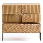 Комод с геометрическим рисунком на ящиках Anders Light Wood варинант исполнения - 3 | Loft Concept в Самаре