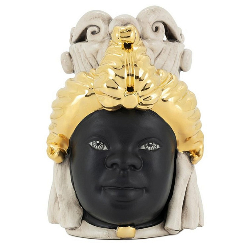 Ваза Vase Moro Lady Small Chic Черный Золотой Бежевый Ваза Vase Moro Lady Small Chic Черный Золотой Бежевый в Самаре | Loft Concept