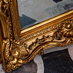 Зеркало настенное золотое с резным орнаментом Classic Ornament Mirror варинант исполнения - 3 | Loft Concept в Самаре