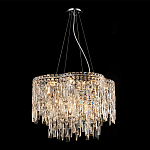 Люстра подвесная с хрустальными подвесками и металлическим основанием цвета Хром Ludivine Lighting варинант исполнения - 4 | Loft Concept в Самаре