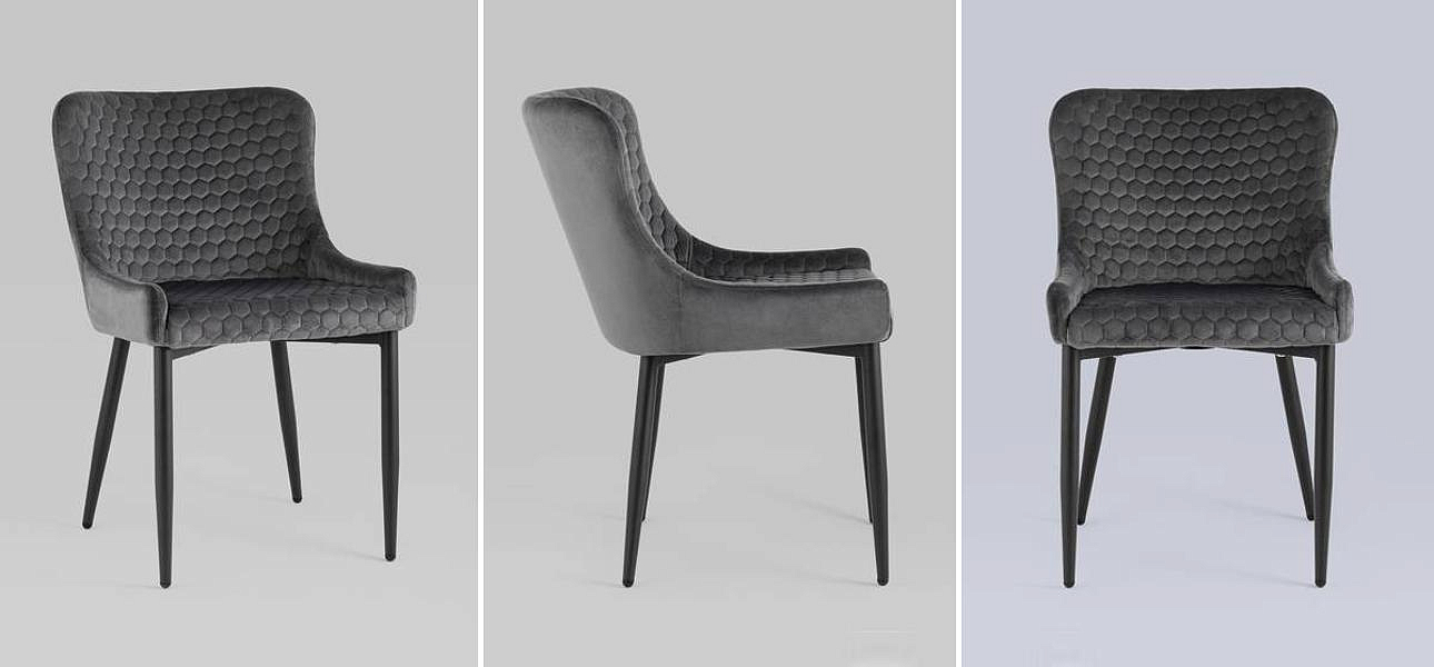 Стул Stitch Honey Chair Серый Велюр Стул Stitch Honey Chair Серый Велюр - Loft-Concept в Самаре