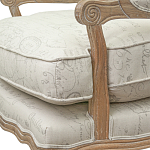 Кресло со спинкой из ротанга Ellie Rattan Armchair beige print flax варинант исполнения - 4 | Loft Concept в Самаре