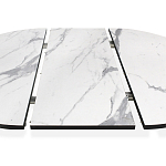 Стол обеденный раздвижной со столешницей белый мрамор Magali варинант исполнения - 7 | Loft Concept в Самаре