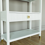 Стеллаж Elsa Dreams White со стеклянными полками и ящиком варинант исполнения - 2 | Loft Concept в Самаре