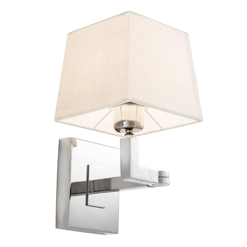 Бра Eichholtz Wall Lamp Cambell Nickel Никель Бежевый Бра Eichholtz Wall Lamp Cambell Nickel Никель Бежевый в Самаре | Loft Concept
