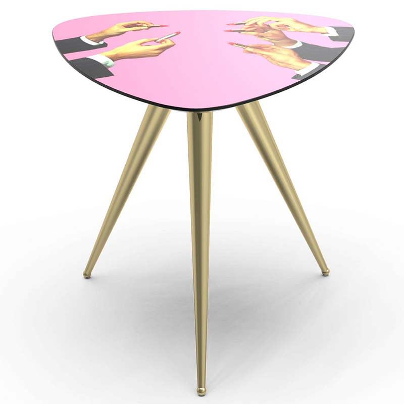 Журнальный стол Seletti Side Table Pink Lipsticks Розовый пастельный Латунь в Самаре | Loft Concept 