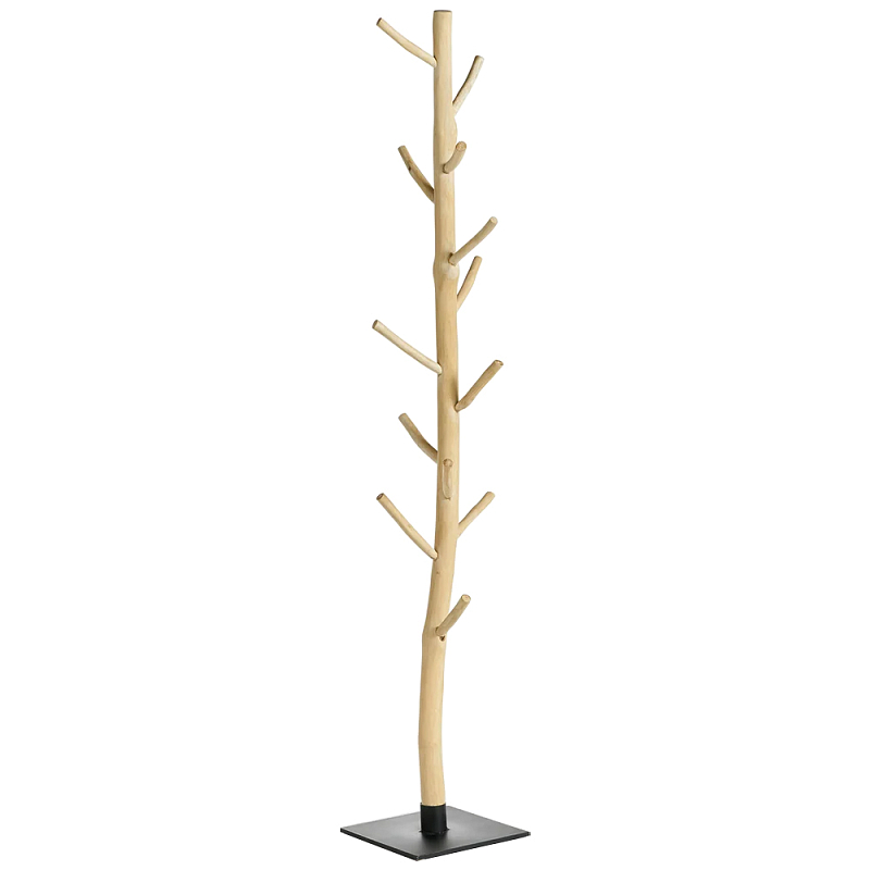Напольная вешалка из тикового дерева Teak Floor Hanger Древесина Черный Напольная вешалка из тикового дерева Teak Floor Hanger Древесина Черный в Самаре | Loft Concept