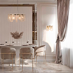 Бра с металлическим основанием золотого цвета и хрустальными подвесками Textured Glass варинант исполнения - 8 | Loft Concept в Самаре