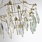 Люстра подвесная из металла с хрустальными подвесками прозрачного цвета Quasar 41 варинант исполнения - 3 | Loft Concept в Самаре