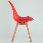 Стул с основой из пластика и мягким сиденьем Arvika Red варинант исполнения - 3 | Loft Concept в Самаре