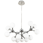 Люстра с плафонами из стеклянных шаров Pearls Suspension Chrome Chandelier варинант исполнения - 2 | Loft Concept в Самаре