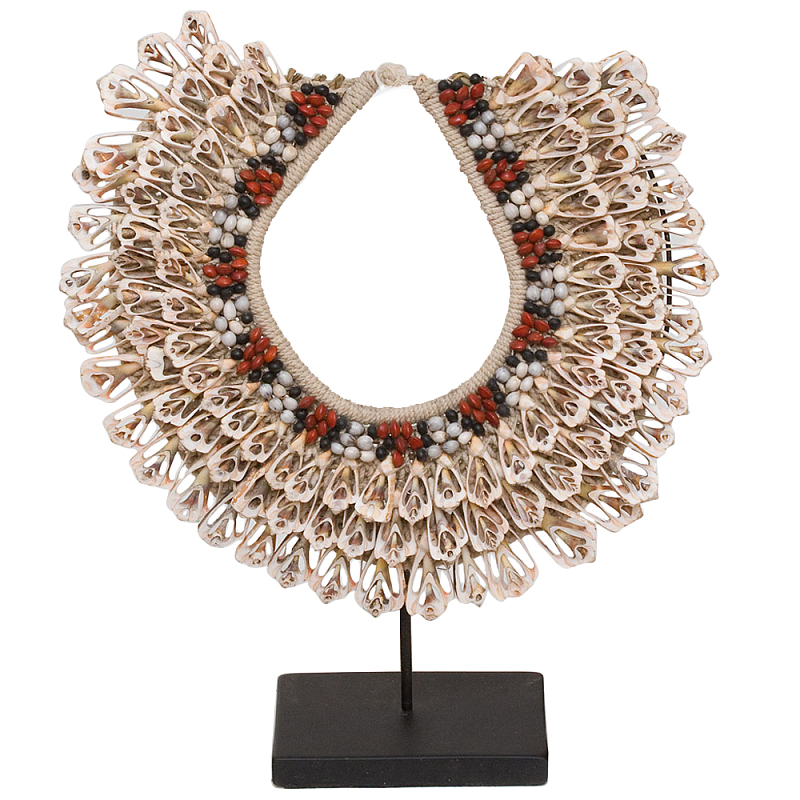 Этническое ожерелье из ракушек на подставке Ethnic Necklace Lacy Shells Beige Бежевый Красный Черный Белый Этническое ожерелье из ракушек на подставке Ethnic Necklace Lacy Shells Beige Бежевый Красный Черный Белый в Самаре | Loft Concept